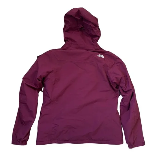 The North Face Decagon Jacket Medium Purple Burgundy Waterproof Warm Rain Snow - Picture 2 of 5